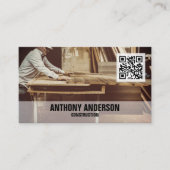 Aangepaste foto-instagram QR-code Visitekaartje (Voorkant)