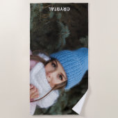 Aangepaste foto-insteekhanddoeken strandlaken (Voorkant)