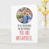 Aangepaste foto internet favoriet zonderling datin kaart (Gele Bloem)