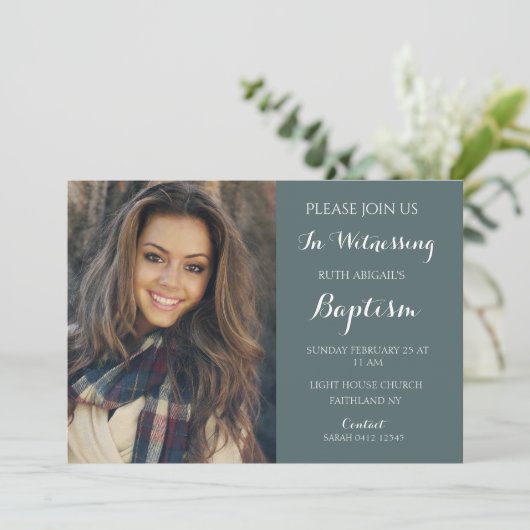 Aangepaste foto-invitatie voor moderne volwassenen kaart (Staand voorkant)