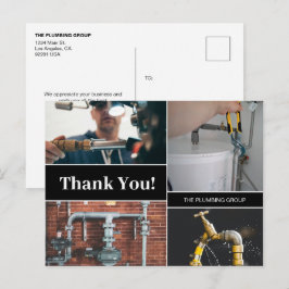 Aangepaste foto-invoegtoepassing Bedrijfsnaam Dank Briefkaart