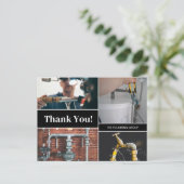Aangepaste foto-invoegtoepassing Bedrijfsnaam Dank Briefkaart (Staand voorkant)