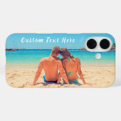 Aangepaste Foto iPhone Case met Tekst (Achterkant (horizontaal))