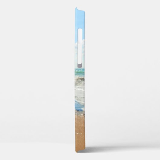 Aangepaste foto iPhone Case met tekst (Achterkant / Links)