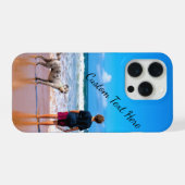 Aangepaste foto iPhone Case met tekst Hoesje (Achterkant horizontaal)