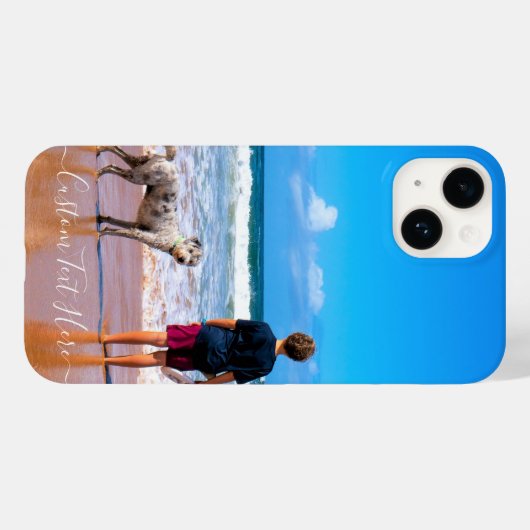 Aangepaste foto iPhone Case Uw foto's en tekstnaam (Achterkant (horizontaal))