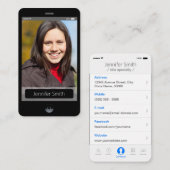 Aangepaste foto - iPhone iOS-stijl Visitekaartje (Voorkant / Achterkant)