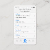 Aangepaste foto - iPhone iOS-stijl Visitekaartje (Achterkant)