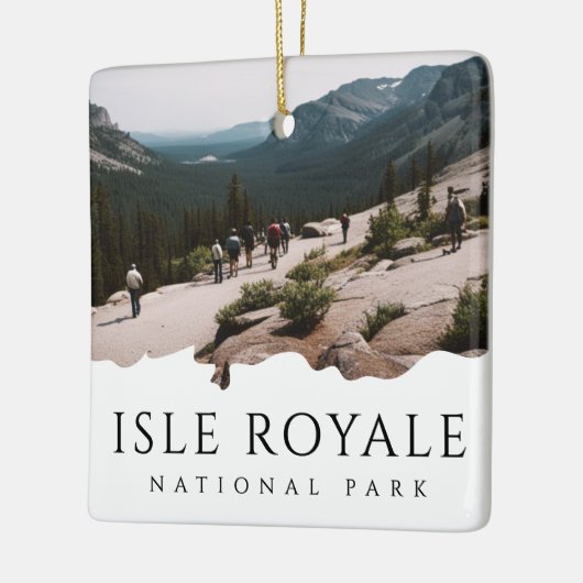 Aangepaste foto Isle Royale National Park Souvenir Keramisch Ornament (Links)