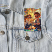 Aangepaste foto & Jaar Bruiloft Jubileum Koppels Button (Insitu)