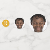 Aangepaste foto, jaar & tekst party confetti (Voorkanten)