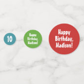 Aangepaste foto, jaar & tekst party confetti (Achterkanten)