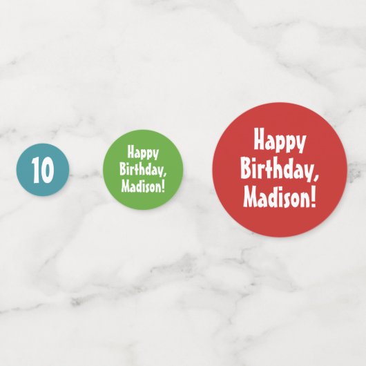 Aangepaste foto, jaar & tekst party confetti (Achterkanten)