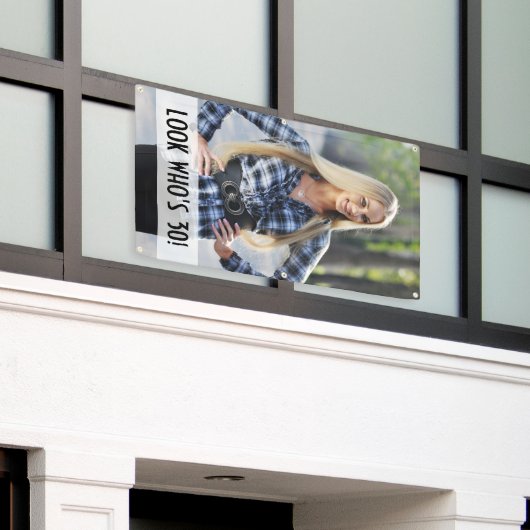 Aangepaste foto-jaarbanner spandoek (Buitenkant Gebouw)