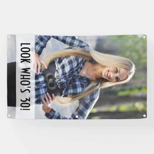 Aangepaste foto-jaarbanner spandoek (Horizontaal)