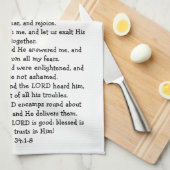 Aangepaste Foto Jamaica Vlag Psalm 34 Christelijk Theedoek (Quarter Fold)