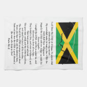 Aangepaste Foto Jamaica Vlag Psalm 34 Christelijk Theedoek (Horizontaal)