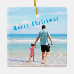 Aangepaste foto Je eigen design Beste vader - Kers Keramisch Ornament