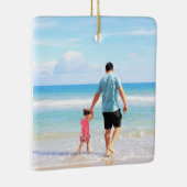 Aangepaste foto Je eigen ontwerp Beste vader - Fam Keramisch Ornament (Rechts)