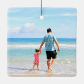 Aangepaste foto Je eigen ontwerp Beste vader - Fam Keramisch Ornament (Achterkant)