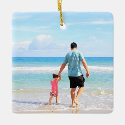 Aangepaste foto Je eigen ontwerp Beste vader - Fam Keramisch Ornament (Voorkant)