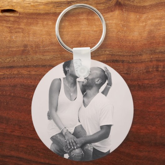 Aangepaste foto "Je maakt me gelukkig"-Sleutelhang Sleutelhanger (Achterkant)