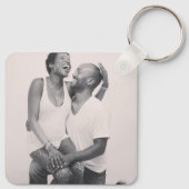 Aangepaste foto "Je maakt me gelukkig" Sleutelhanger (Achterkant)