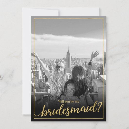Aangepaste foto Je wordt mijn Bridesmaid Kaart (Voorkant)