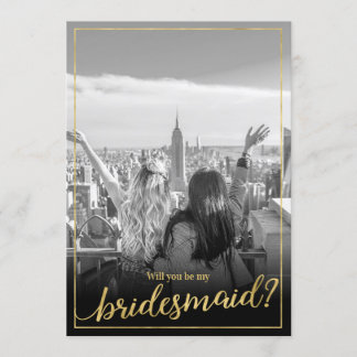 Aangepaste foto Je wordt mijn Bridesmaid Kaart