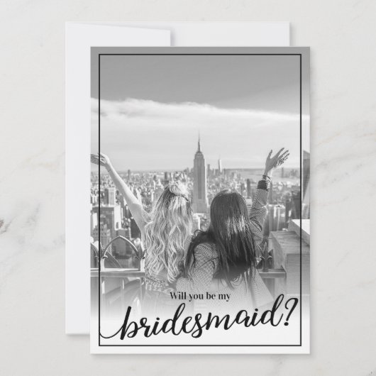 Aangepaste foto Je wordt mijn Bridesmaid Kaart (Voorkant)