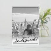 Aangepaste foto Je wordt mijn Bridesmaid Kaart (Staand voorkant)