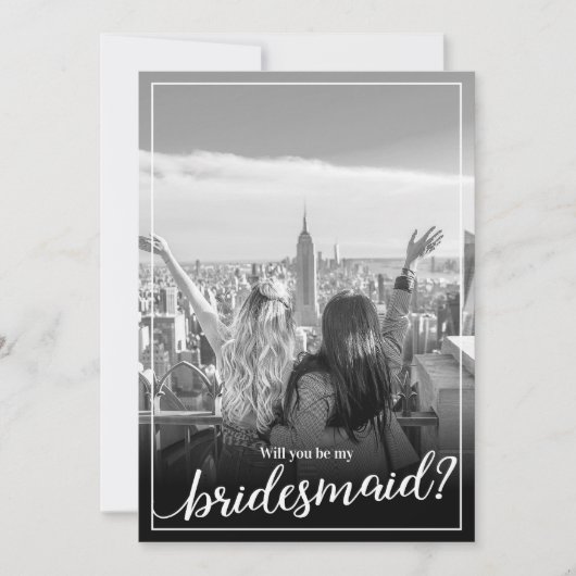 Aangepaste foto Je wordt mijn Bridesmaid Kaart (Voorkant)