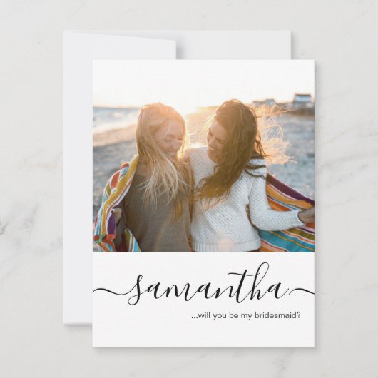 Aangepaste foto Je wordt mijn bruidmaidevoorstel Kaart (Voorkant)