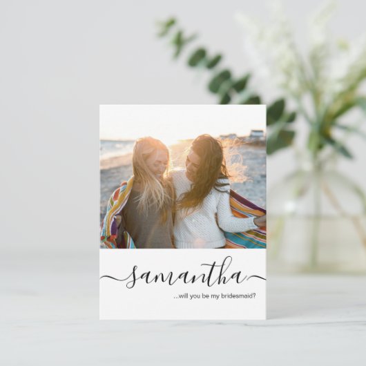 Aangepaste foto Je wordt mijn bruidmaidevoorstel Kaart (Staand voorkant)