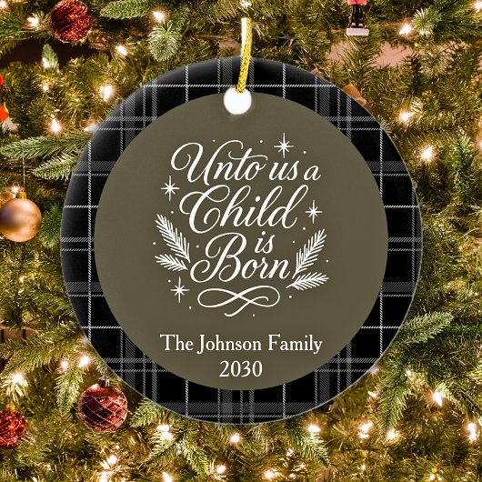 Aangepaste foto Jesaja 9 6 Kerstmis Keramisch Ornament