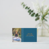 aangepaste foto joga meditatie wellness visitekaartje (Staand voorkant)