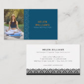 aangepaste foto joga meditatie wellness visitekaartje (Voorkant / Achterkant)