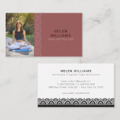 aangepaste foto joga meditatie wellness visitekaartje (Voorkant / Achterkant)