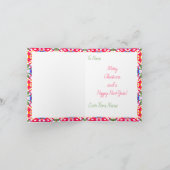 Aangepaste foto Jolly Rood Gelukkig Groen Vrolijk  Feestdagen Kaart (Binnen)