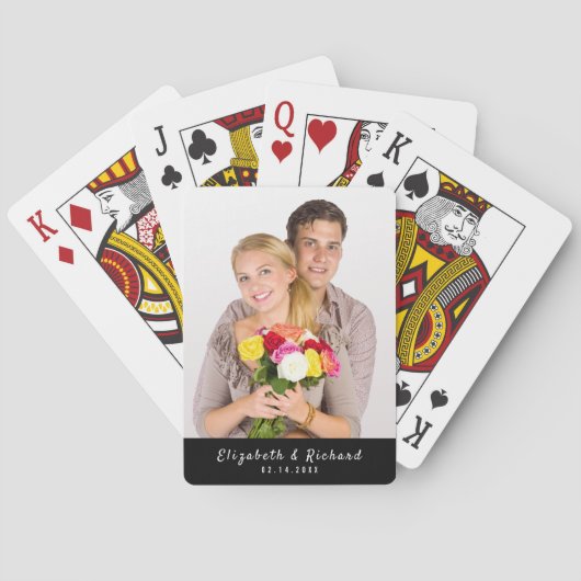 Aangepaste foto-Jouw naam-afspeelkaarten Pokerkaarten (Achterkant)