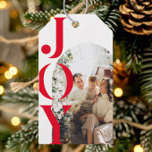 Aangepaste Foto & Joy Holiday | Gepersonaliseerd Cadeaulabel