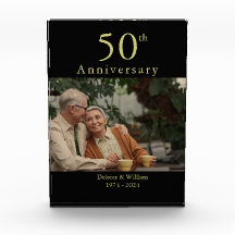 Aangepaste foto jubileum 50e zwart-goud
