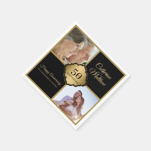 Aangepaste foto Jubileum Servet (Hoek)