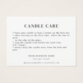 Aangepaste foto Kaars Care Script Dank u kaart (Achterkant)