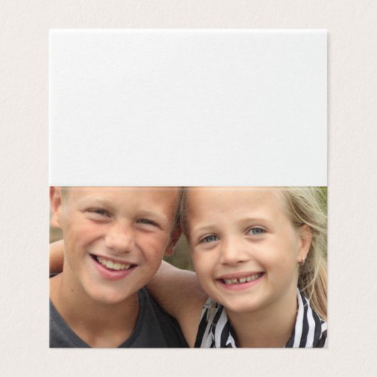 Aangepaste foto kaart (Buitenkant ongevouwen)