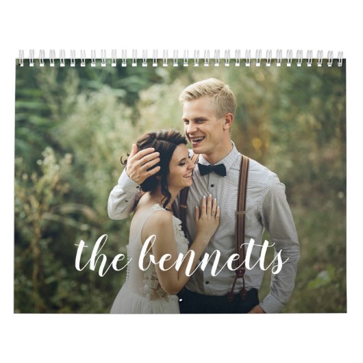 Aangepaste foto-kalender met scripts kalender (Hoes)