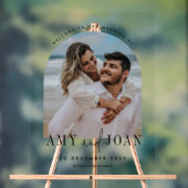 Aangepaste foto, kalligrafie minimale bruiloft wel acryl bord (Neutraal)