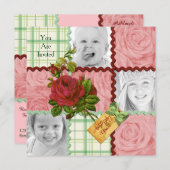 Aangepaste foto Kantel blok rood Roze Roze Groen G Kaart (Voorkant / Achterkant)