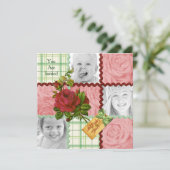 Aangepaste foto Kantel blok rood Roze Roze Groen G Kaart (Staand voorkant)