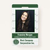 Aangepaste foto Kantoor Bedrijf Werknemer streepje Badge (Voorkant)